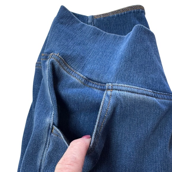 NWT HALARA High Waisted Crossover Flared Small Flex Denim Jeans - Picture 8 of 9